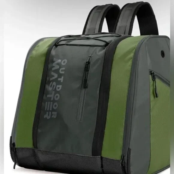 NWT 38L Ski Boot Bag, Boot Backpack with Waterproof Bottom for Ski Helmet